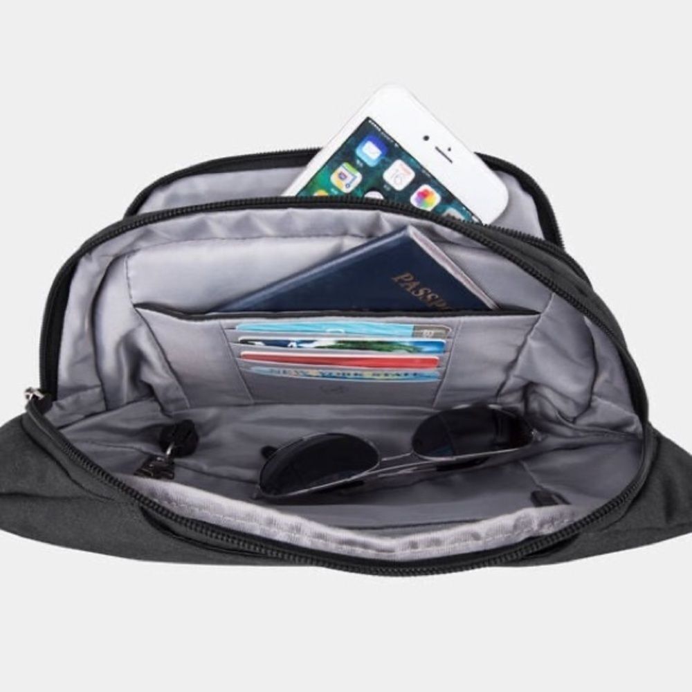 Travelon Anti-Theft Metro Gray Heather Waistpack/NWT fanny pack, travel bag - Picture 6 of 12